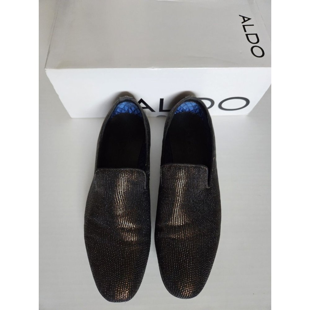 ALDO Men’s Gold Rhinestone Loafers Size 9